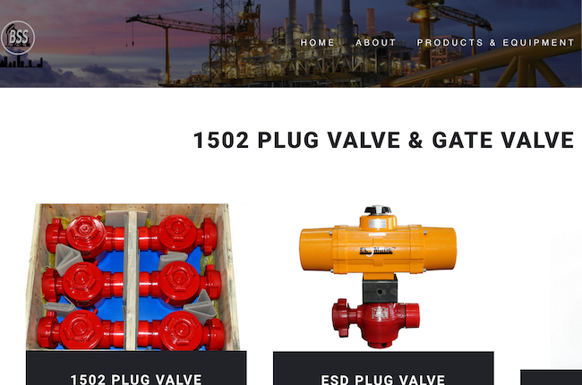 Page content header for small business website